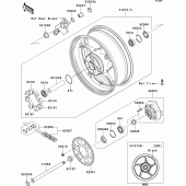Схема узла: Ступица заднего колеса для Kawasaki ZR1000 Z1000 ABS