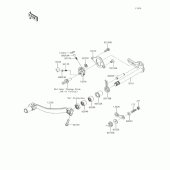 Схема вузла: Лапка КПП для Kawasaki KX250/KX252 KX250F