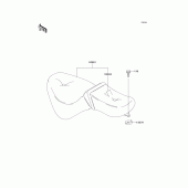 Схема вузла: Сидіння для Kawasaki VN800 Vulcan 800 Classic