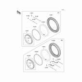 Схема вузла: Колеса (Шини) для Kawasaki KL250 KL250 Super Sherpa