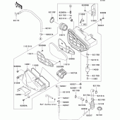Схема вузла: Повітряний фільтр для Kawasaki BN125 Eliminator
