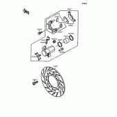 Схема вузла: Front caliper для Kawasaki EN400 Vulcan 400