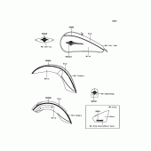 Схема вузла: Decals(White/Blue) для Kawasaki VN900 Vulcan 900 Classic LT