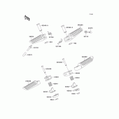 Схема узла: Подножки для Kawasaki EX250 Ninja 250