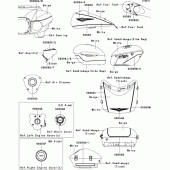 Схема вузла: Decals(1/2)(white/beige)(acf)(ca,us) для Kawasaki VN1700 Vulcan 1700 Voyager