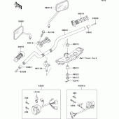 Схема узла: Руль & Пульт управления рулевой для Kawasaki ZR1100 ZRX1100