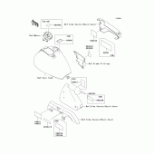 Схема вузла: Інформаційні наклейки (en500-c8/c9) для Kawasaki EN500 Vulcan 500 LTD