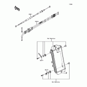 Схема вузла: Кабелі для Kawasaki KX250/ KX252 KX250F