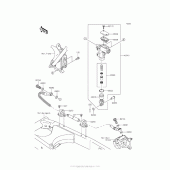 Схема вузла: Задній гальмівний циліндр для Kawasaki KLX140 KLX140L
