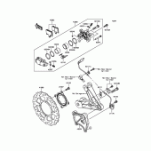 Схема вузла: Заднє гальмо для Kawasaki ZG1400 1400GTR ABS