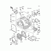Схема вузла: Головка циліндра для Kawasaki BJ250 Estrella Custom