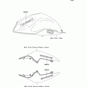 Схема вузла: Decals(black)(blue)(b7f) для Kawasaki ZR1000 Z1000