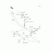 Схема вузла: Вихлопна система для Kawasaki BJ250 Estrella