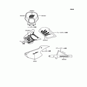 Схема узла: Наклейки (エボニ-) для Kawasaki KMX50 KSR-I