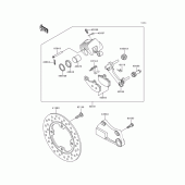 Схема узла: Задний тормоз для Kawasaki ZX600 Ninja ZX-6R