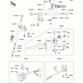 Схема узла: Руль & Пульт управления рулевой для Kawasaki ZX900 Ninja ZX-9R