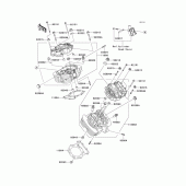 Схема узла: Головка цилиндра для Kawasaki VN1500 Vulcan 1500 Classic FI