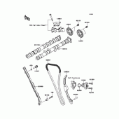 Схема узла: Распредвал & Цепь ГРМ & Натяжитель для Kawasaki ZX1000 Ninja ZX-10R