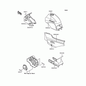 Схема вузла: Наклейки (Green/White) для Kawasaki ZX900 GPZ900R