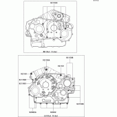 Схема вузла: Болти картера двигуна для Kawasaki VN1600 VN1600 Mean Streak