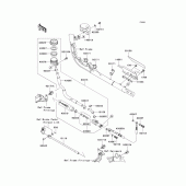 Схема вузла: Задній гальмівний циліндр (a1) для Kawasaki VN2000 Vulcan 2000