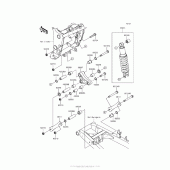 Схема узла: Подвеска/задний амортизатор для Kawasaki EX300 Ninja 300