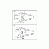 Схема вузла: Інформаційні наклейки для Kawasaki KX85 KX85