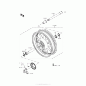 Схема вузла: Переднє колесо для Kawasaki VN1700 Vulcan 1700 Voyager ABS