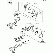 Схема узла: Turn signal для Kawasaki EX500 GPZ500S
