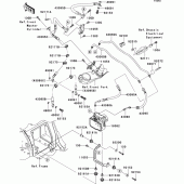 Схема вузла: Brake piping для Kawasaki ZX1400 ZZR1400 ABS