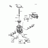 Схема узла: Карбюратор parts(1/2) для Kawasaki VN1500 Vulcan 88