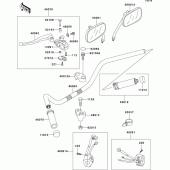 Схема вузла: Кермо & Пульт управління кермовим для Kawasaki VN800 Vulcan 800 Drifter