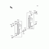 Схема узла: Подвеска/Задний амортизатор для Kawasaki ZR400 ZRX-II