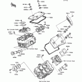 Схема вузла: Клапанна кришка для Kawasaki VN750 VN750 Twin
