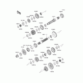 Схема вузла: Трансмісія (LES/LESA) для Kawasaki EX250 Ninja 250