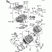 Схема вузла: Головка циліндра для Kawasaki VN1500 VN-15