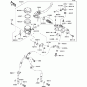 Схема узла: Передний тормозной цилиндр для Kawasaki ZX600 Ninja ZX-6R