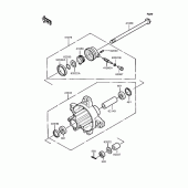 Схема узла: Ступица переднего колеса для Kawasaki KMX80 KSR-II
