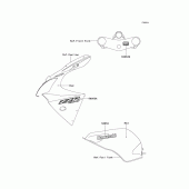 Схема узла: Наклейки (Red; j7f; ca, us) для Kawasaki ZX600 Ninja ZX-6