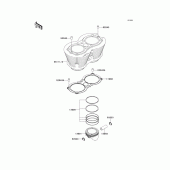 Схема вузла: Циліндр & Поршень для Kawasaki EJ800 W800