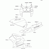 Схема вузла: Decals(ebony/eventide)(zx750-l1) для Kawasaki ZX750 ZXR750