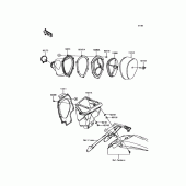 Схема узла: Воздушный фильтр для Kawasaki KX450 KX450F