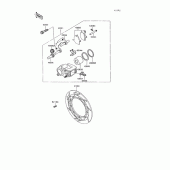 Схема вузла: Переднє гальмо для Kawasaki KL650 KLR650