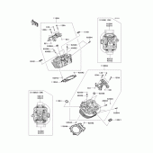 Схема вузла: Головка циліндра для Kawasaki VN1700 Vulcan 1700 Voyager ABS