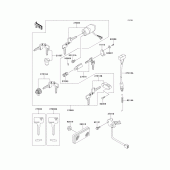 Схема вузла: Замок запалювання для Kawasaki VN250 Eliminator 250V