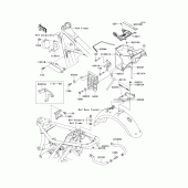 Схема вузла: Кріплення двигуна для Kawasaki EJ650 W650