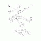 Схема вузла: Задній важіль (маятник) для Kawasaki EX250 ZZR250