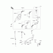 Схема вузла: Замок запалювання для Kawasaki KMX125