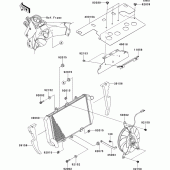 Схема узла: Радиатор для Kawasaki ZX1000 Ninja 1000 ABS