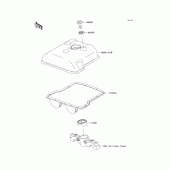 Схема узла: Клапанная крышка для Kawasaki KLX450 KLX450R